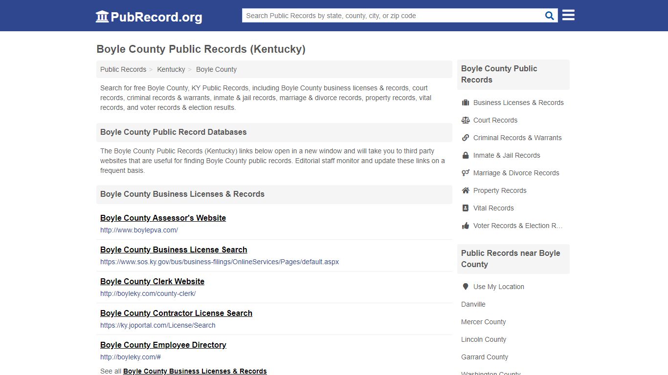 Free Boyle County Public Records (Kentucky Public Records)